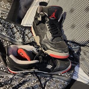 Jordan Black and Red Sneakers